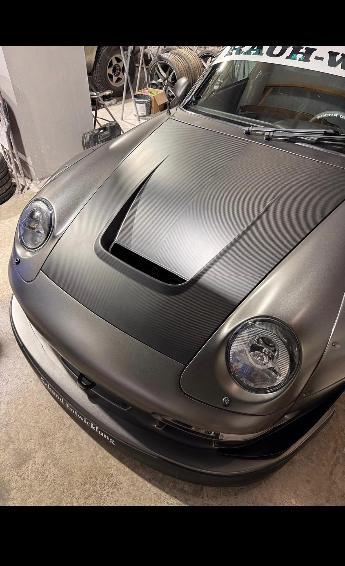 Gunther Werks-look carbon fiber front hood/front bonnet for Porsche 993/964