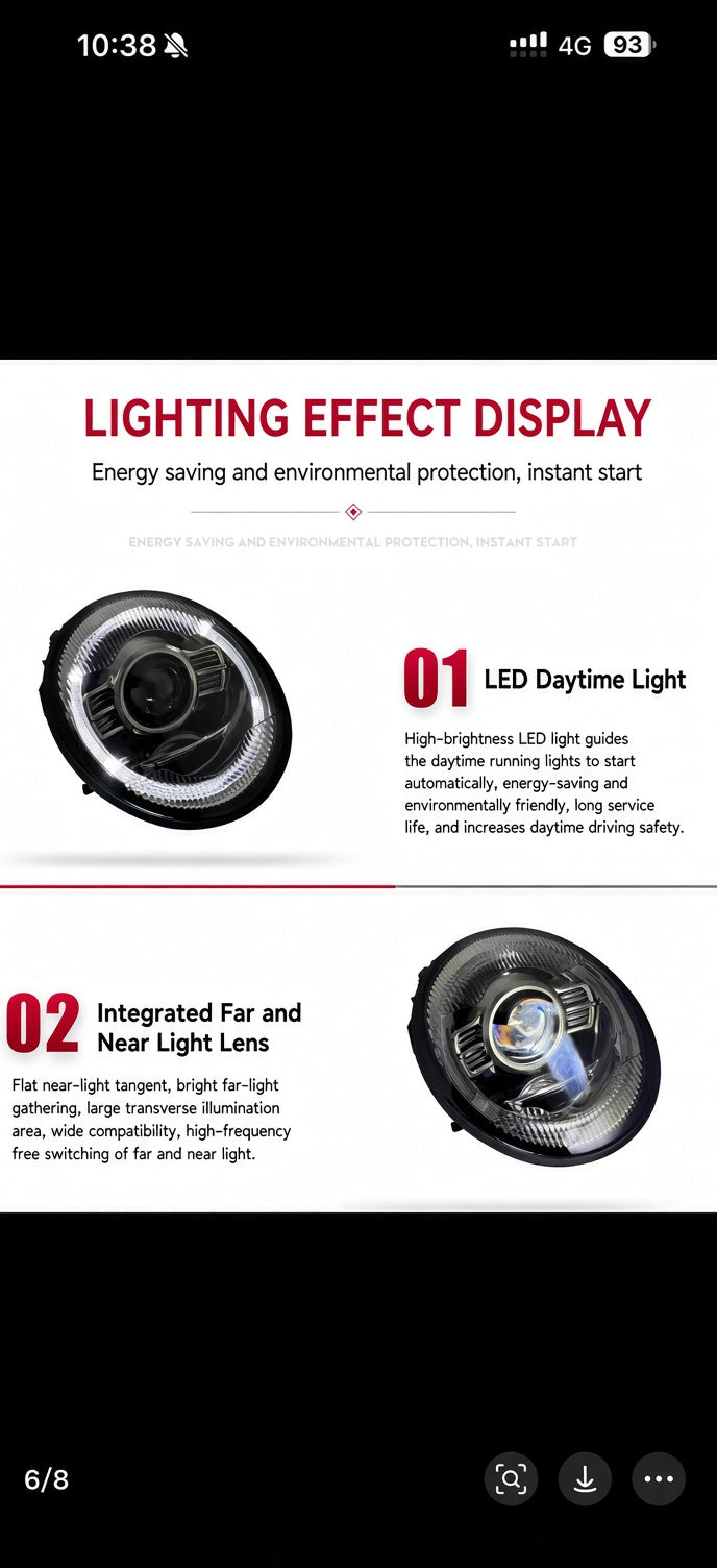 Morimoto-style headlights for Porsche 993(Pair)