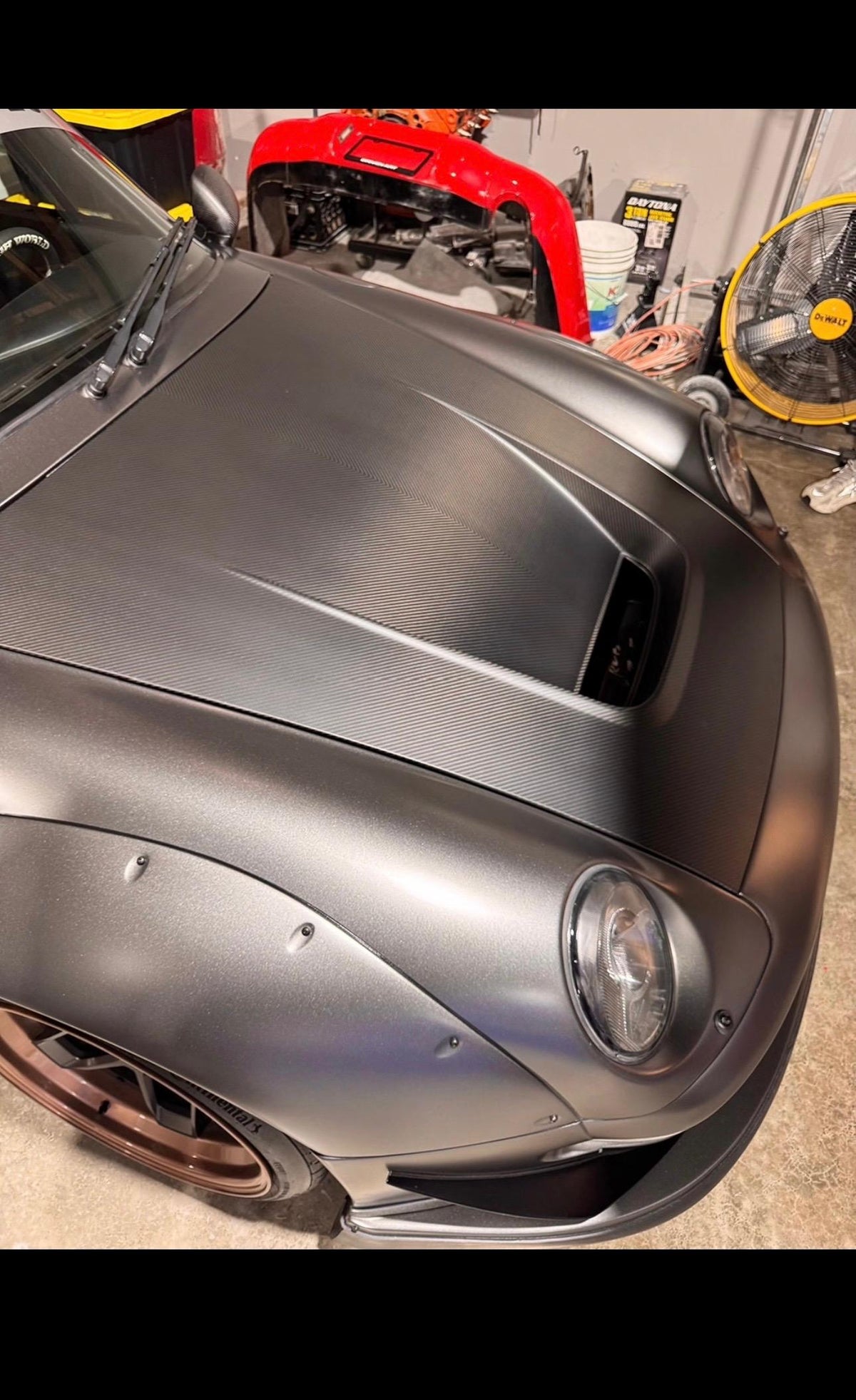 Gunther Werks-look carbon fiber front hood/front bonnet for Porsche 993/964