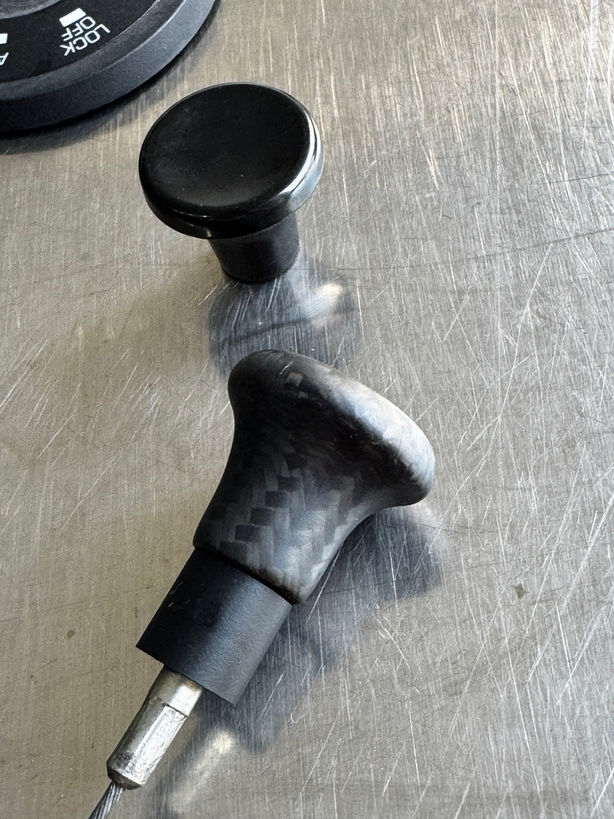 Carbon fuel door release knob Porsche 993/964/930/G-model/912/911F