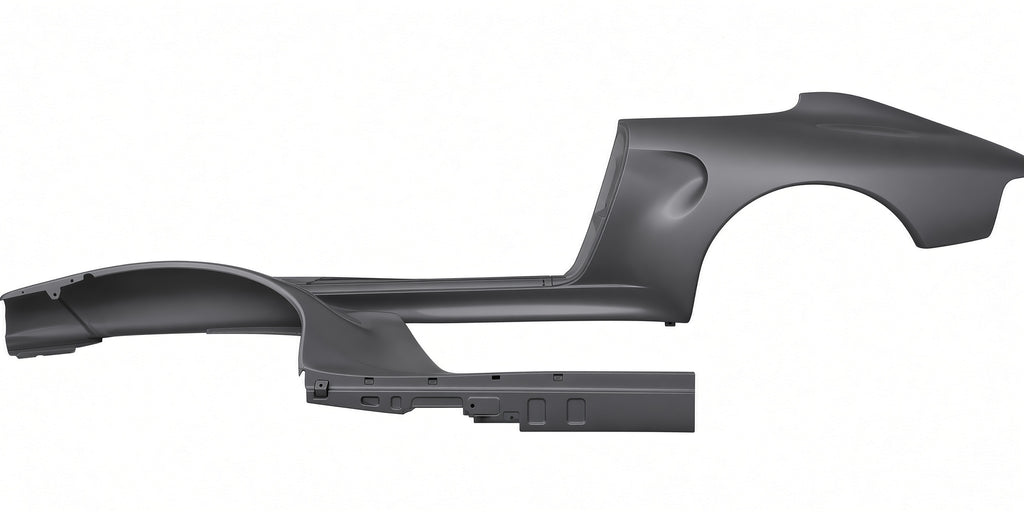 Metal rear quarter side panel(rear fender) of Porsche 993 Turbo S-look(X79)Widebody(L) 99350390102GRV