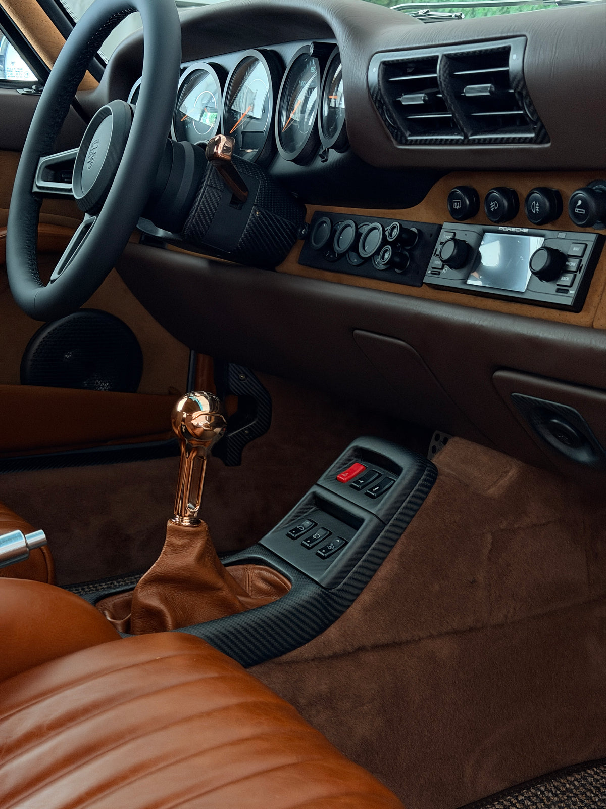 Gunther Werks-look gear knob for Porsche 993 (Rose Gold)